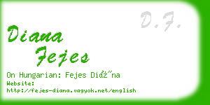 diana fejes business card